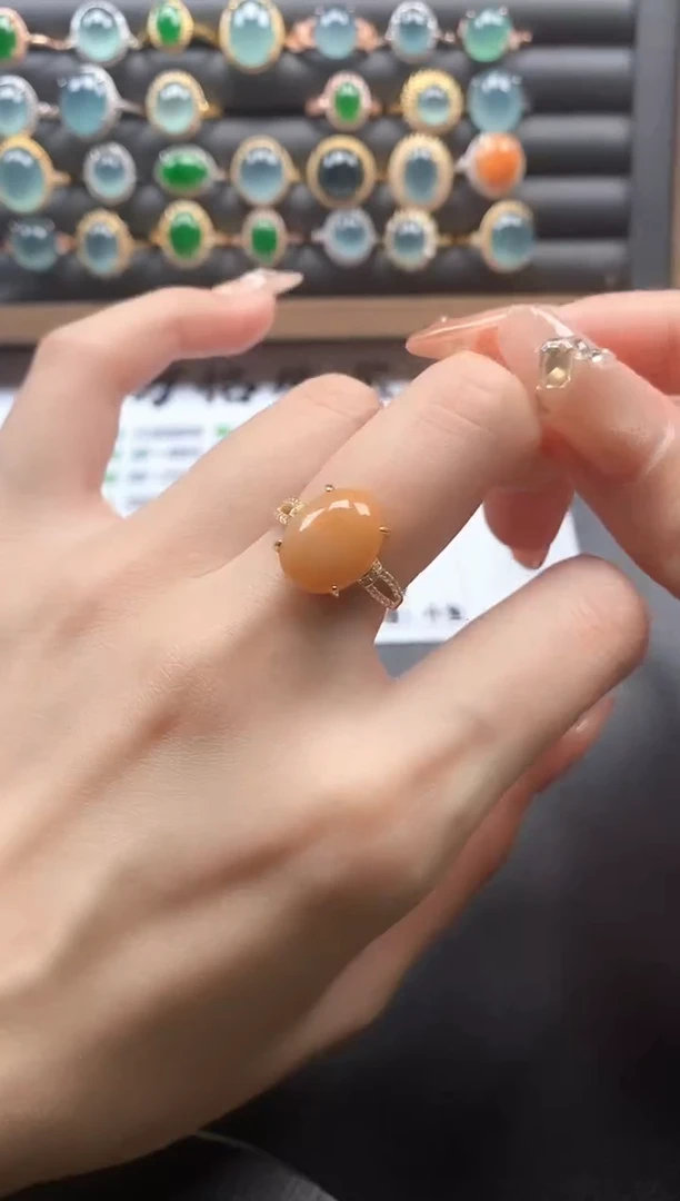 银S925镶嵌戒指翡翠51511