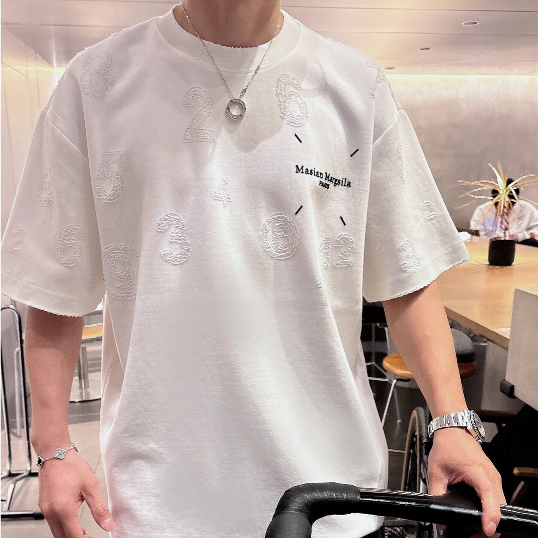 《潮牌店》夏季男士短袖T恤立体印花圆领T恤重磅潮牌t简单高级1208