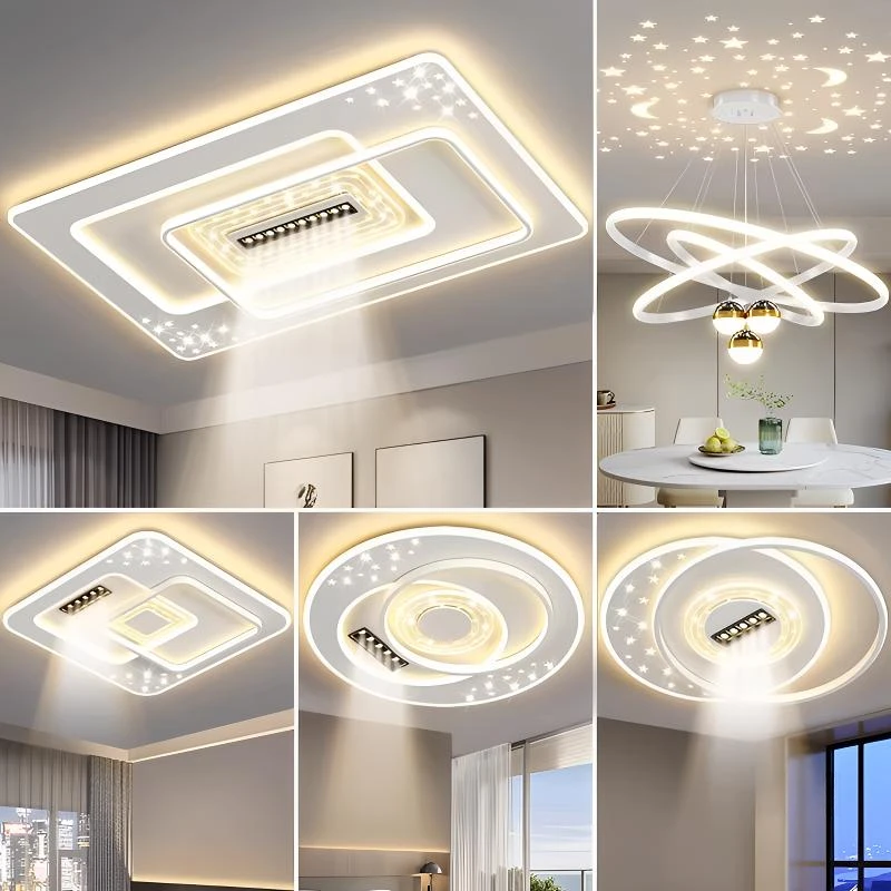 新款简约大气全屋灯具现代家用客厅餐厅主卧室书房吸顶灯套餐组合