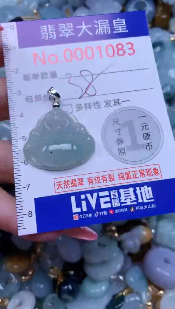 翡翠未镶嵌吊坠(不含链)1083