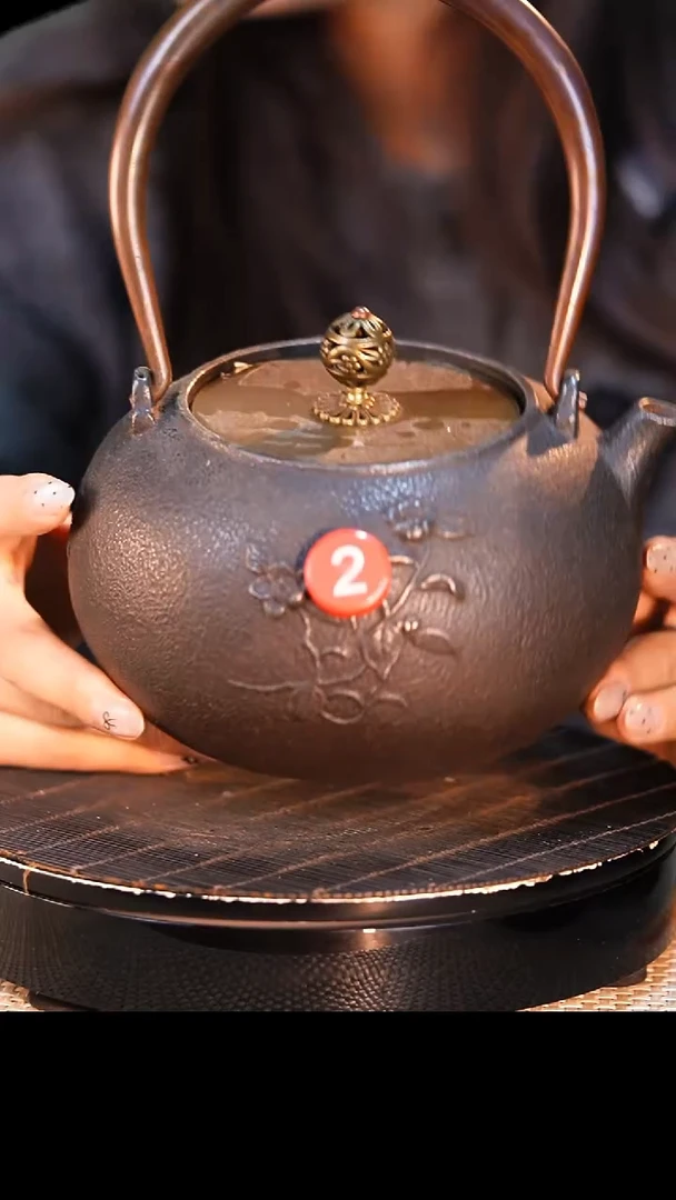 手工壶日本回流砂铁壶煮茶煮水-红2