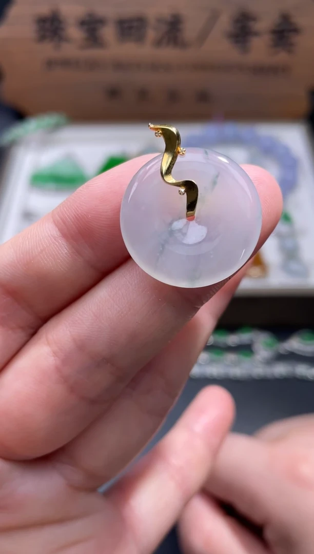 【闪购商品】翡翠颈饰18K金镶嵌112...........