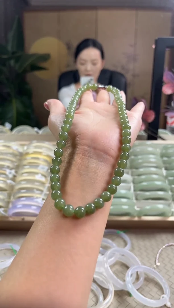 和田玉合金颈饰妈妈链珠子不包完美