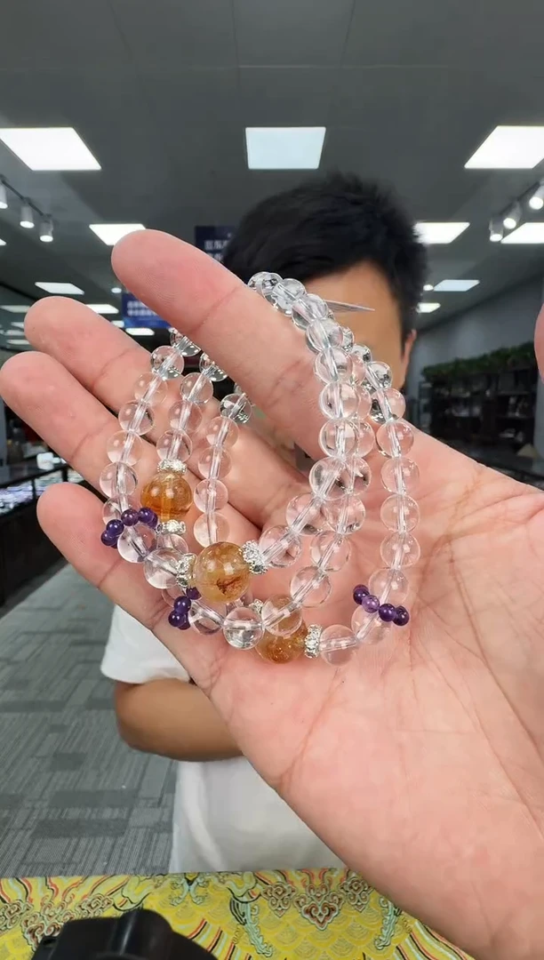 水晶手链未镶嵌7723CC 约8mm多样式发一件