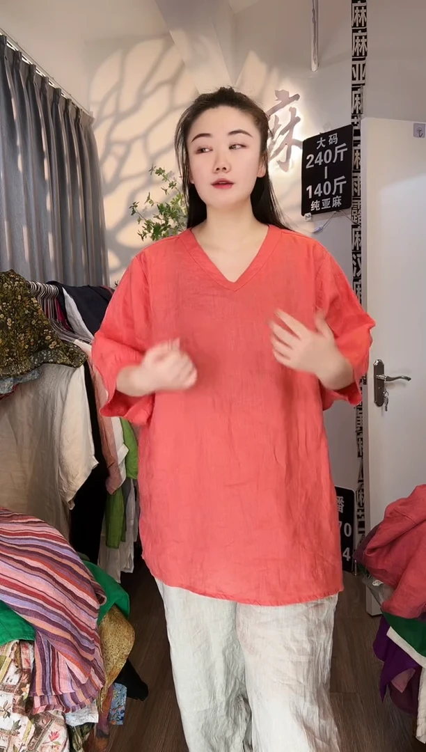 亚麻汉麻苎麻大码女装。