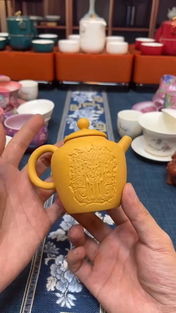 手工艺品琉璃黄金锻泥紫砂壶
