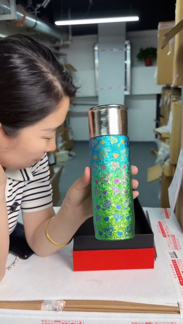 纯钛Tp彩钛磁吸直杯380ml特惠清仓-钻石