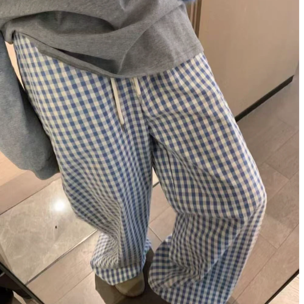 欧韩简约宽松慵懒风松弛阔腿休闲裤