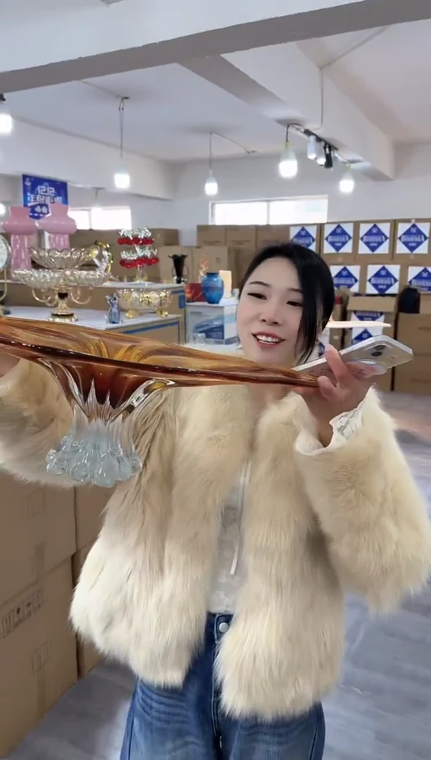 【闪购商品】琉璃瑞鸿花器早D-13