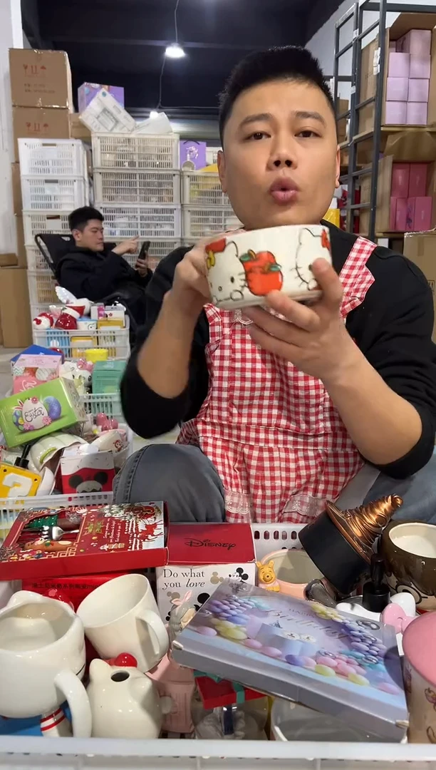 【闪购商品】杯陶瓷碗白色kt猫碗