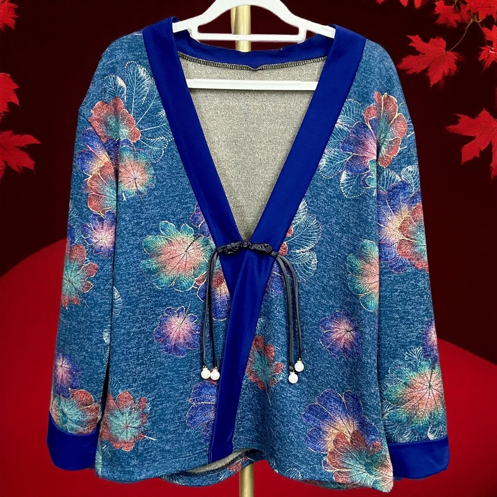 708国风中式盘扣复古外套开衫短外套上衣