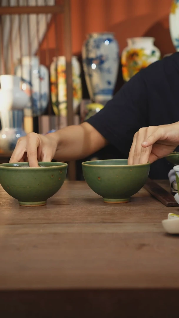 瓷片【简家甄选】景德镇设计师釉下手绘陶瓷餐具