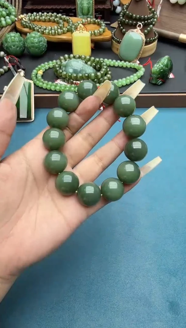未镶嵌手串和田玉byfqm18