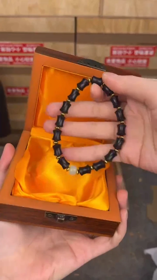 品茗文玩阁黑檀竹节链接@@LSC153