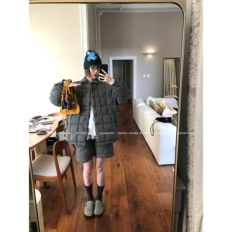 【Mona张绮贤】MONA 90白鸭绒羽绒外套中腰短裤 O125A13343