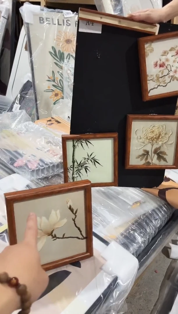 竖款梅兰竹菊  20*20  4副