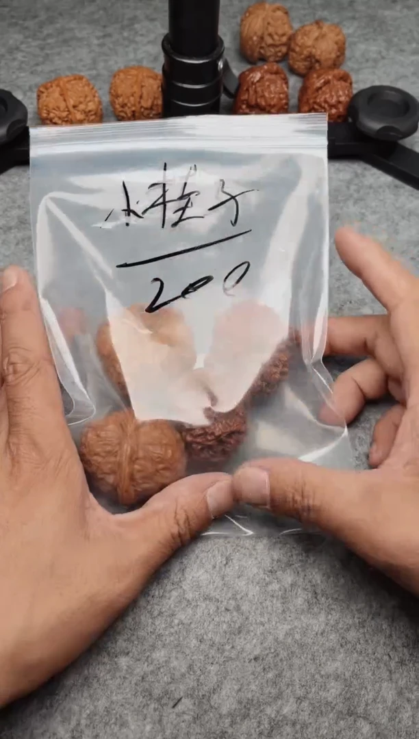 文玩核桃把件0606-葱白-小桂子