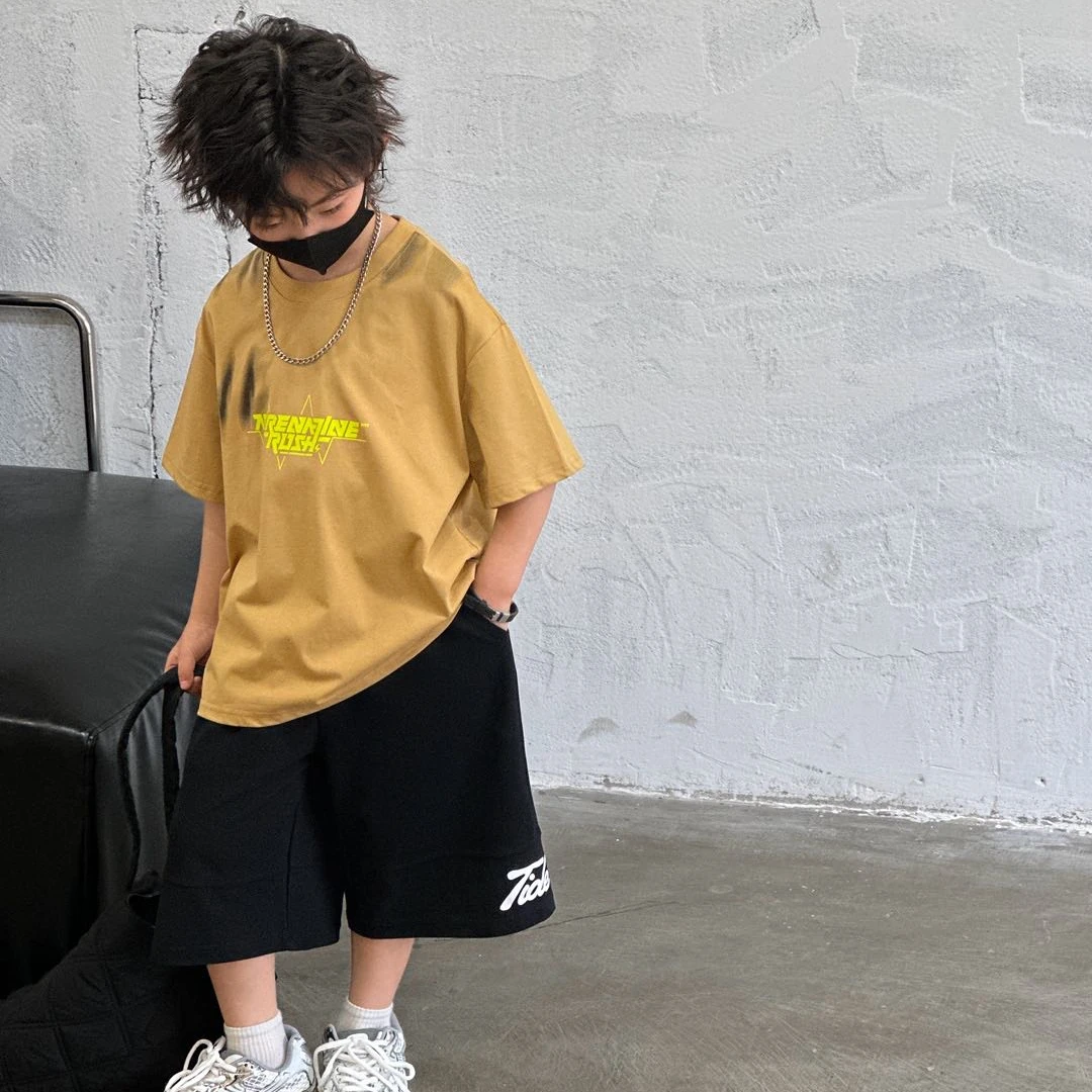 27139高端专享老林家夏季天花板男宝短袖姜黄（B）