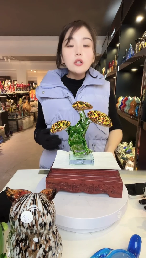 【闪购商品】茶盏琉璃摆件家居摆件