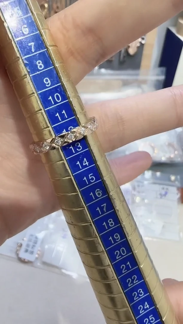 【闪购商品】天然钻石戒指/指环18K金镶嵌戒指12号