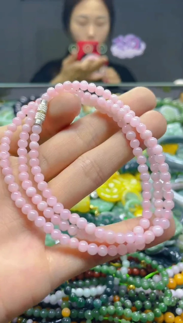 颈饰未镶嵌翡翠4MM/C/翡翠A货，一件也是批发价