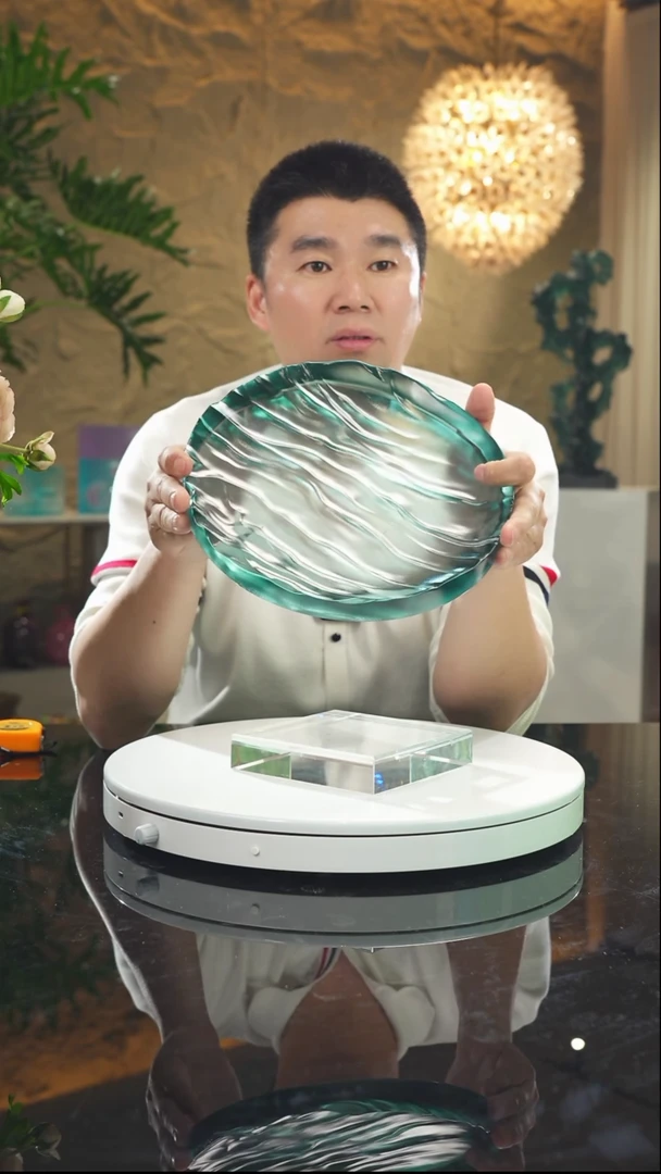 【闪购商品】瓷片福利蓝色茶盘摆件