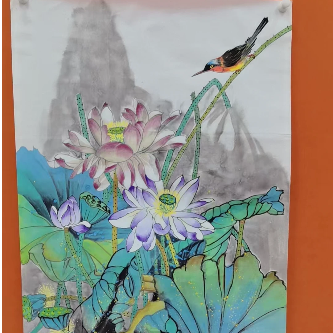 史维钢老师亲笔手绘荷香