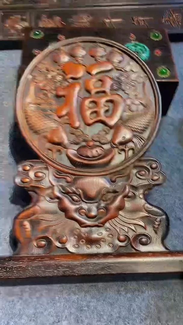 木紫檀雕刻一物一拍