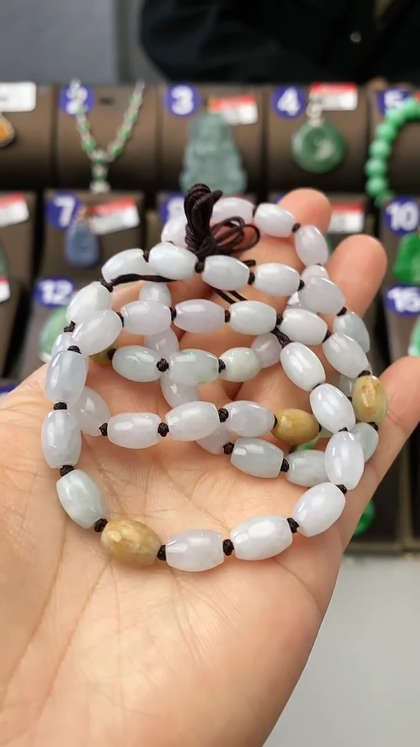 【闪购商品】翡翠颈饰未镶嵌6.8mm珠链