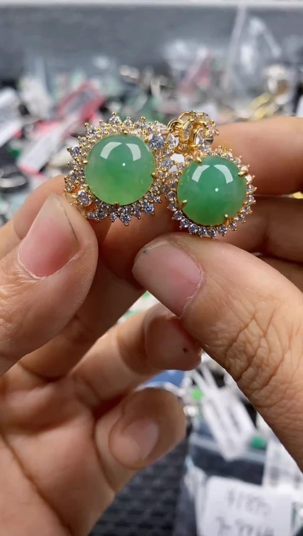 银S925镶嵌戒指翡翠888     8