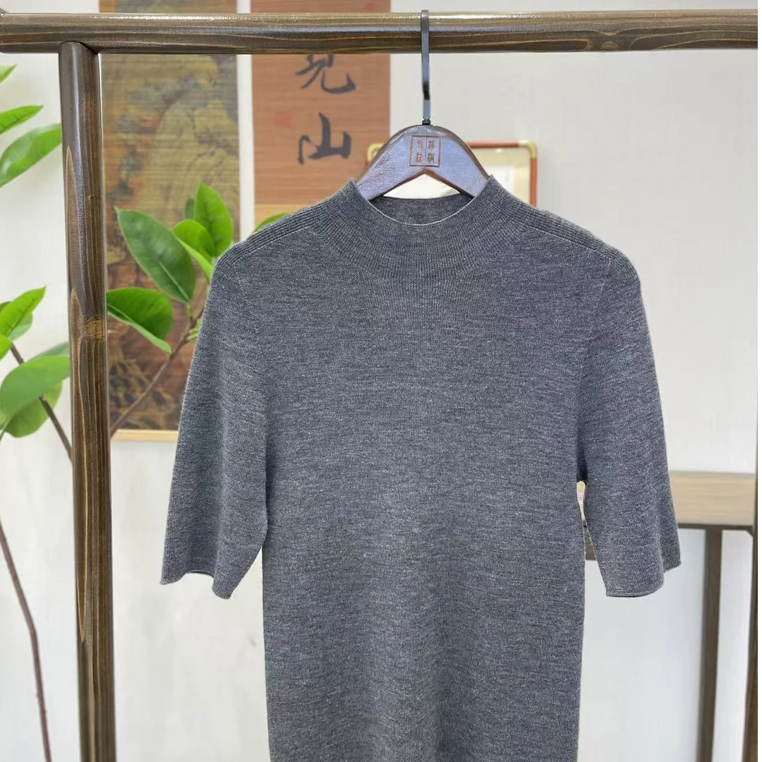 【初喜专属】半高领春秋季修身显瘦时尚针织中袖打底内搭