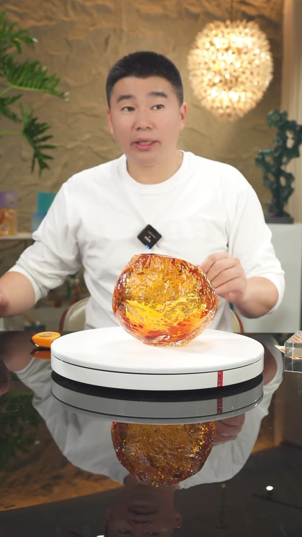 【闪购商品】瓷片福利琥珀火山石摆件小号