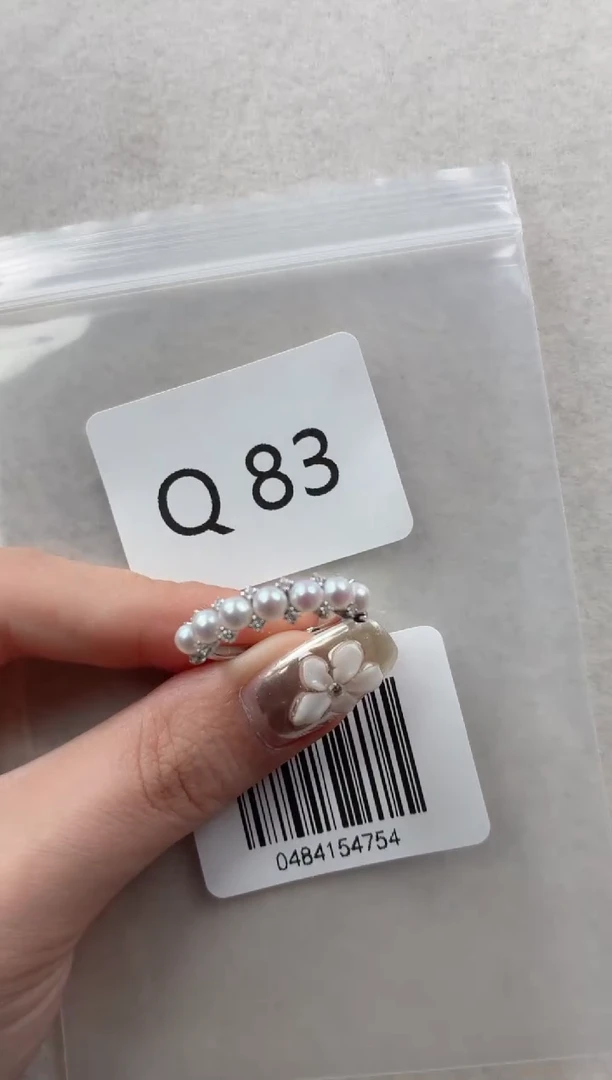 银S925镶嵌戒指淡水珍珠Q83