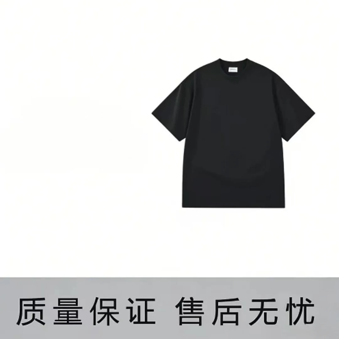 Lsky【06】新款潮流百搭休闲印花圆领情侣设计师纯棉宽松T恤L8039#