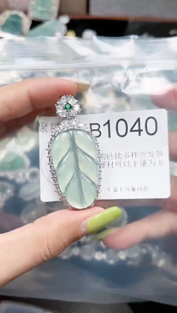 【闪购商品】翡翠颈饰未镶嵌赠皮绳1040