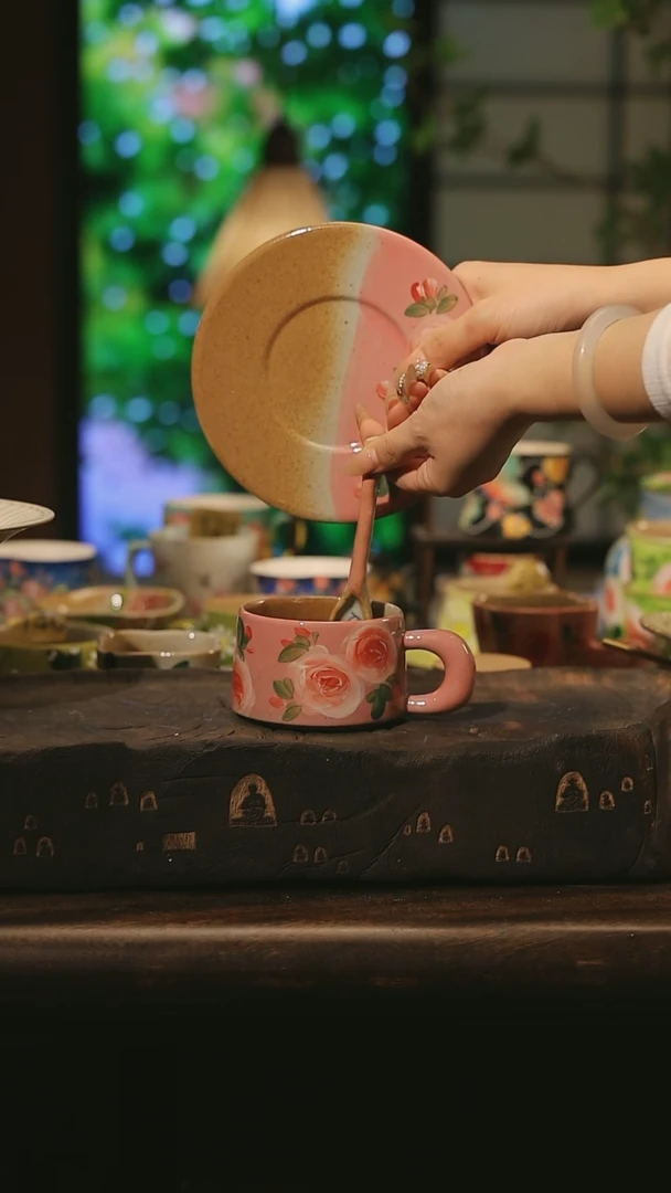 陶瓷006景德镇高温手绘釉下彩设计师款式