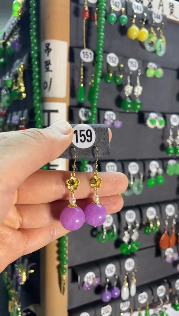 【闪购商品】翡翠耳饰银S925镶嵌159....