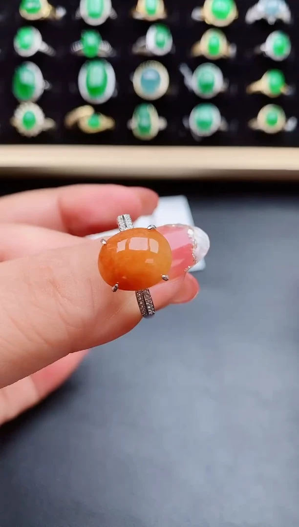 【闪购商品】翡翠戒指银S925镶嵌80800