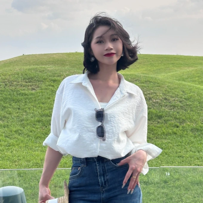 K N J小个子定制肌理感韩系百搭春夏松弛感慵懒衬衫抗皱衬衣