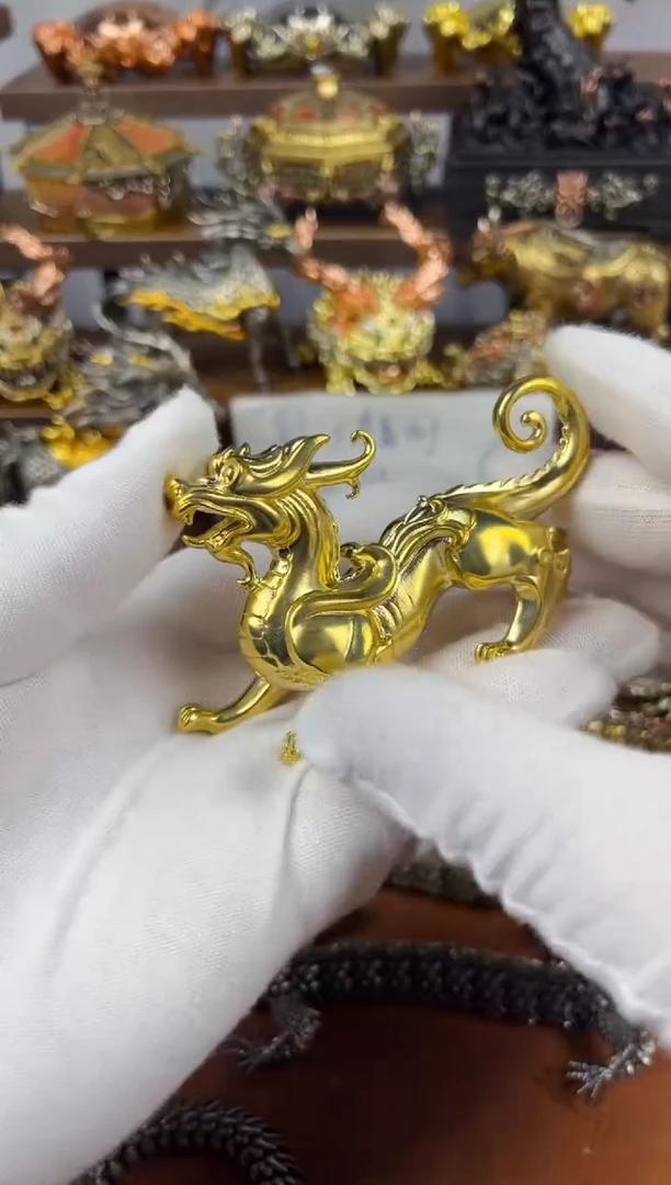 龙貔貅黄铜摆件实心