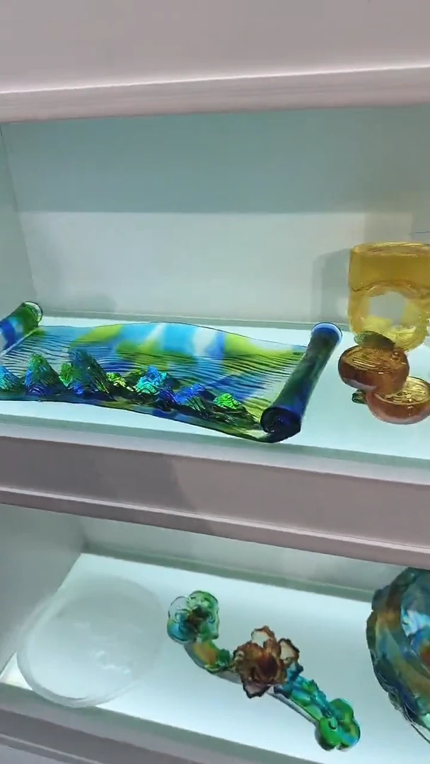 手工艺品琉璃千里江山