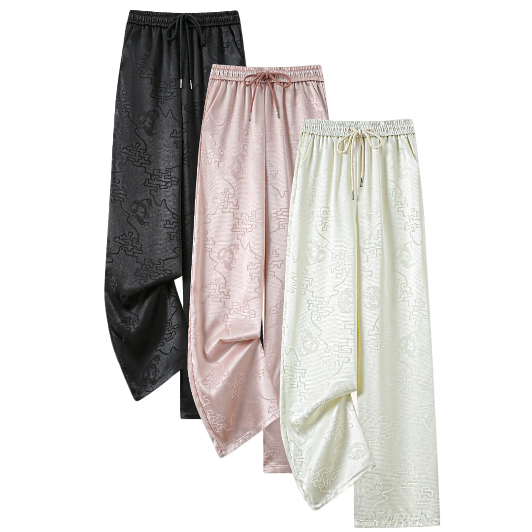 “纹路”直筒裤 气质显瘦垂感裤 纯色系