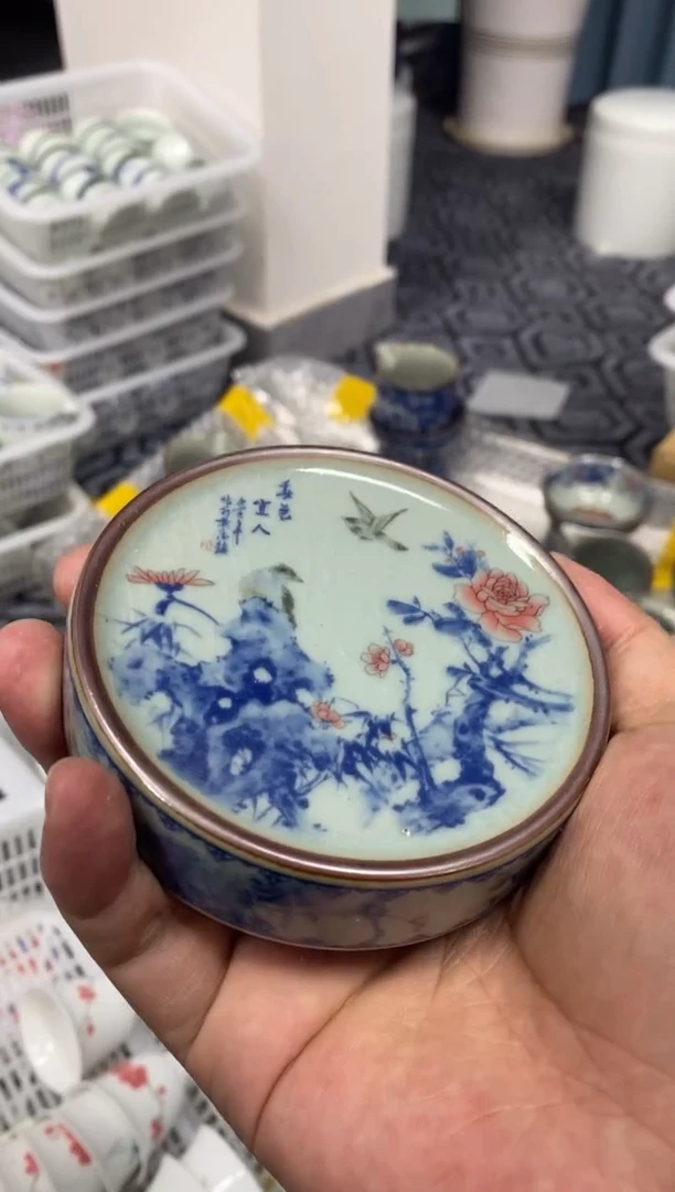 摆件陶景德陶瓷茶具盖置