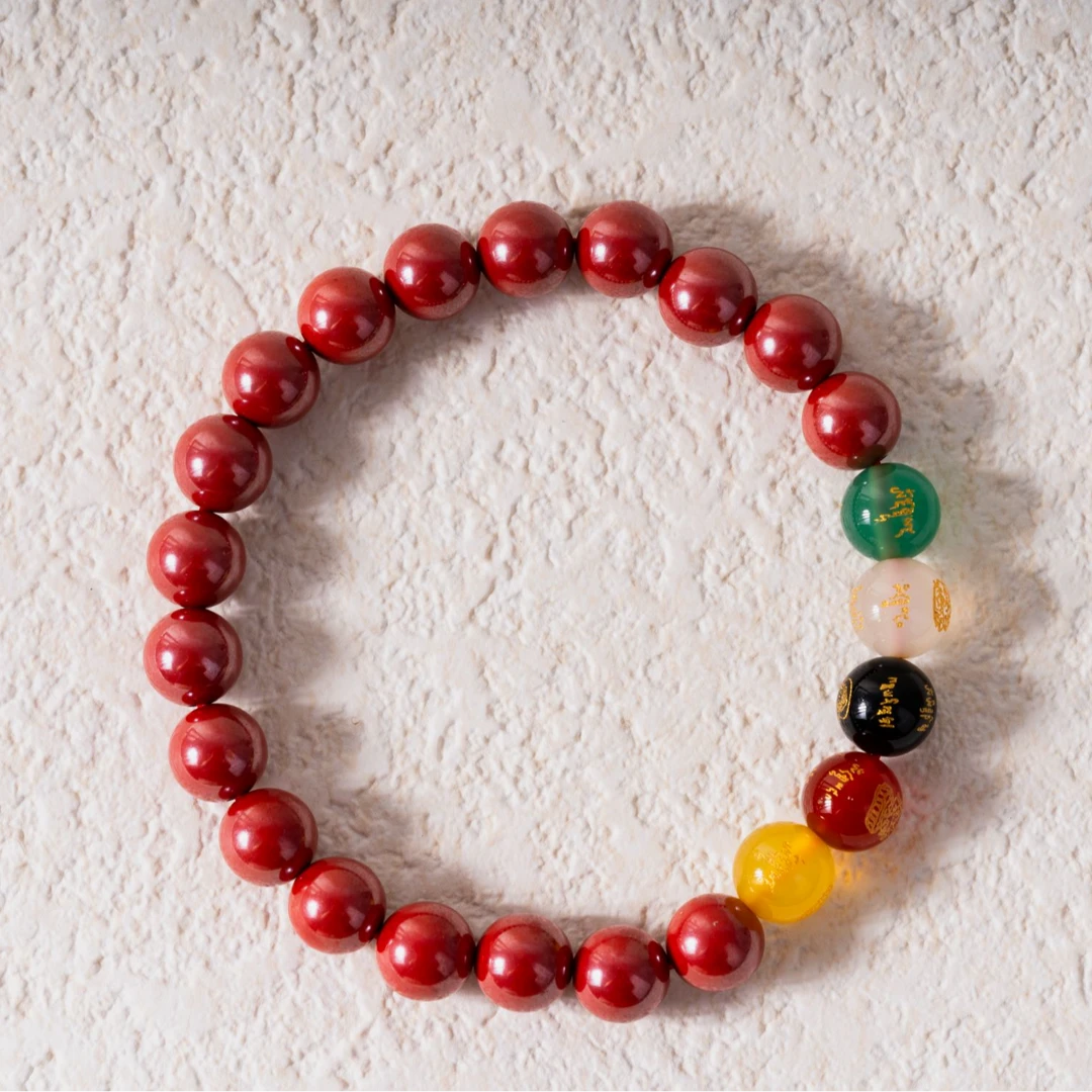 含辰砂工艺品【三晶珠宝】帝王砂朱砂手链手串多样性发其一