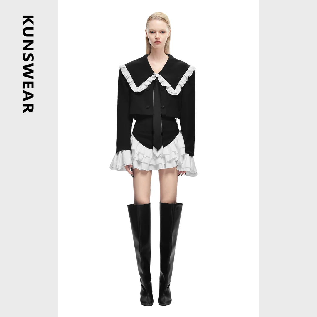 KUNSWEAR/琨丝薇尔25FA 法式优雅气质半身裙花苞短裙 836007010