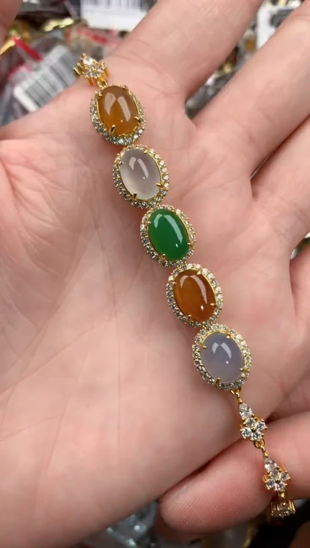 银S925镶嵌戒指翡翠222              5