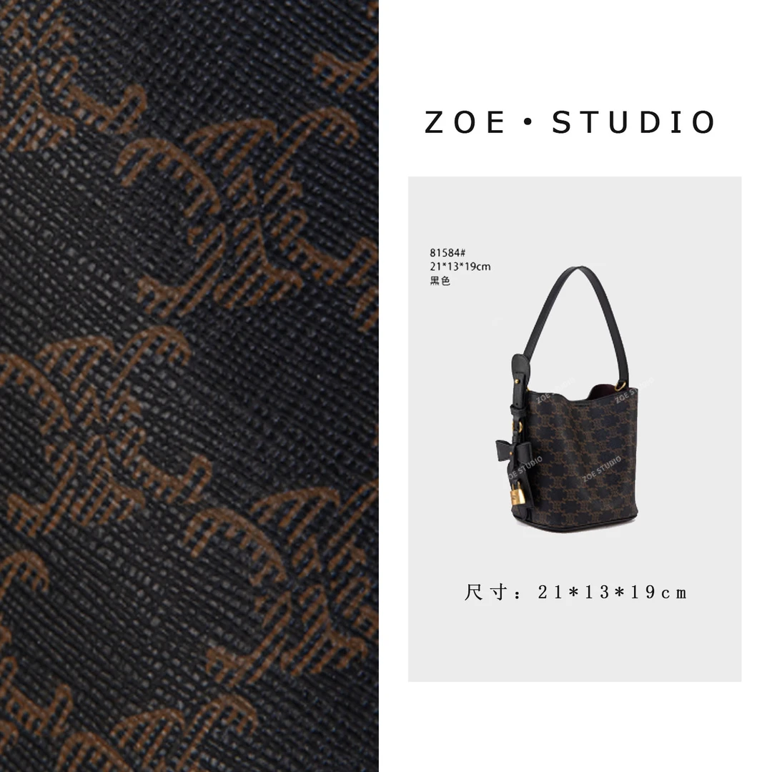 【佐伊高货】QYX-81584-黑色轻奢新款小众时尚潮流时尚真皮包