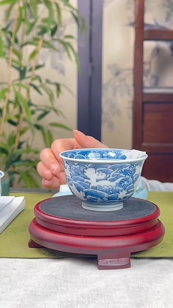 瓷片景德镇毛仔柴窑杯