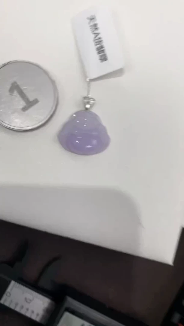 颈饰18K金镶嵌翡翠天然缅甸a货翡翠