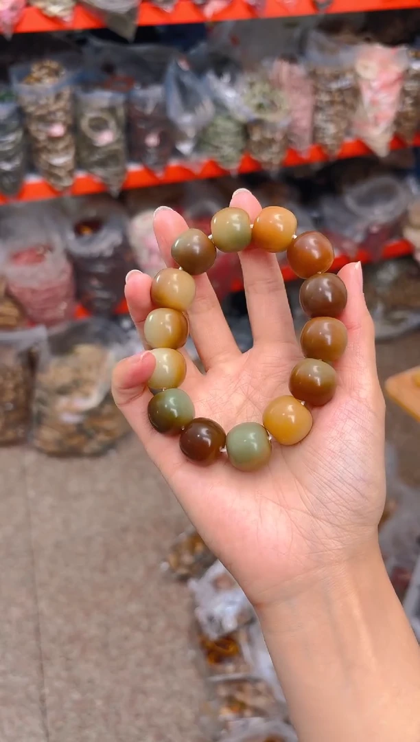 吊坠菩提根/象牙果敦煌大卡桶珠单圈